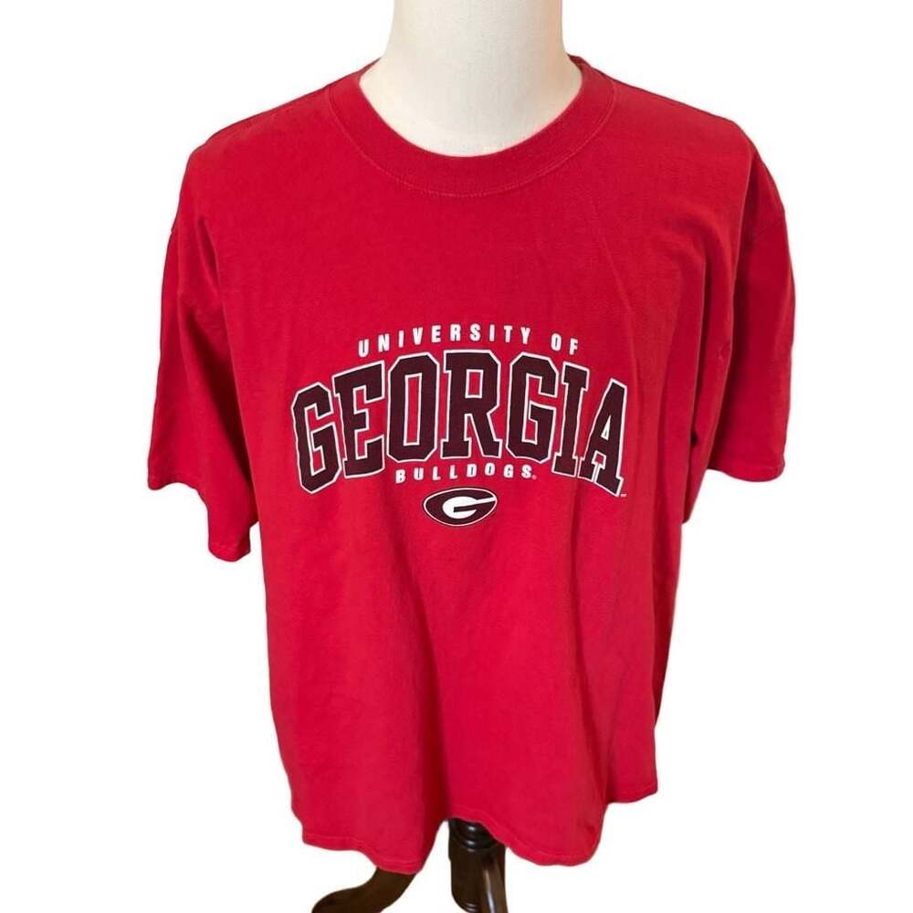 Vintage Soffe University of Georgia Bulldogs Red Graphic T-Shirt XL